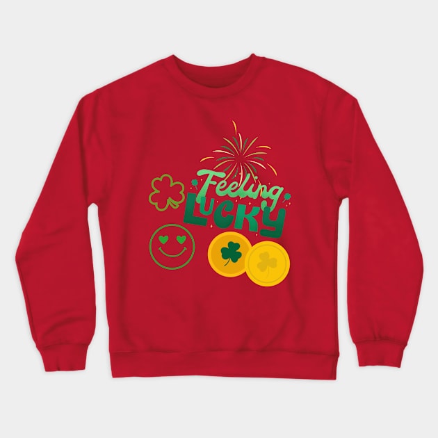 Feeling Lucky Crewneck Sweatshirt by Lili's Designs